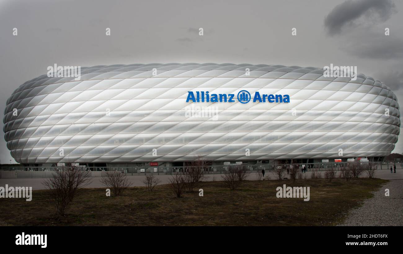 Fußballstadion, Allianz Arena, Fußballstadien, Stadion, Stadion, stadion, Stadien Stockfoto