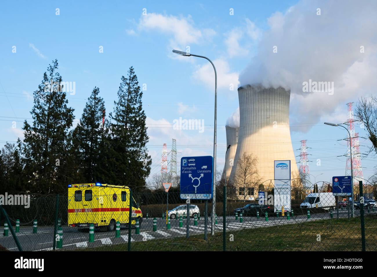 Kernkraftwerk tihange Stockfoto