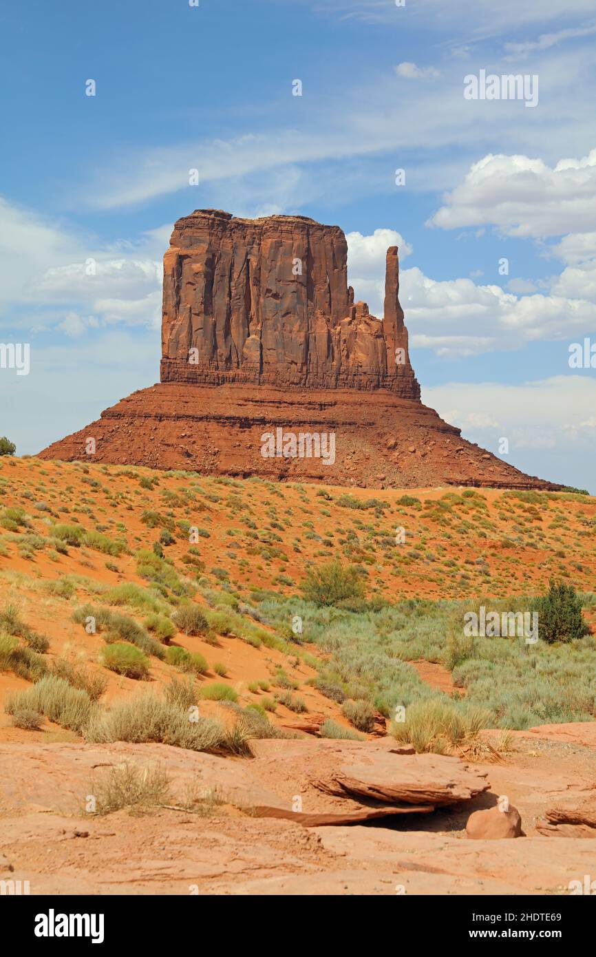 Monument Valley, butte West Mids, Monument Valleys Stockfoto