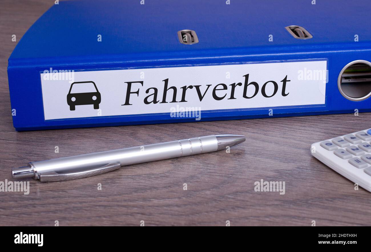 Fahren verboten, Fahrerlaubnis zurücknehmen, Fahrverbotsfahren, Fahrerlaubnis zurücknehmen Stockfoto