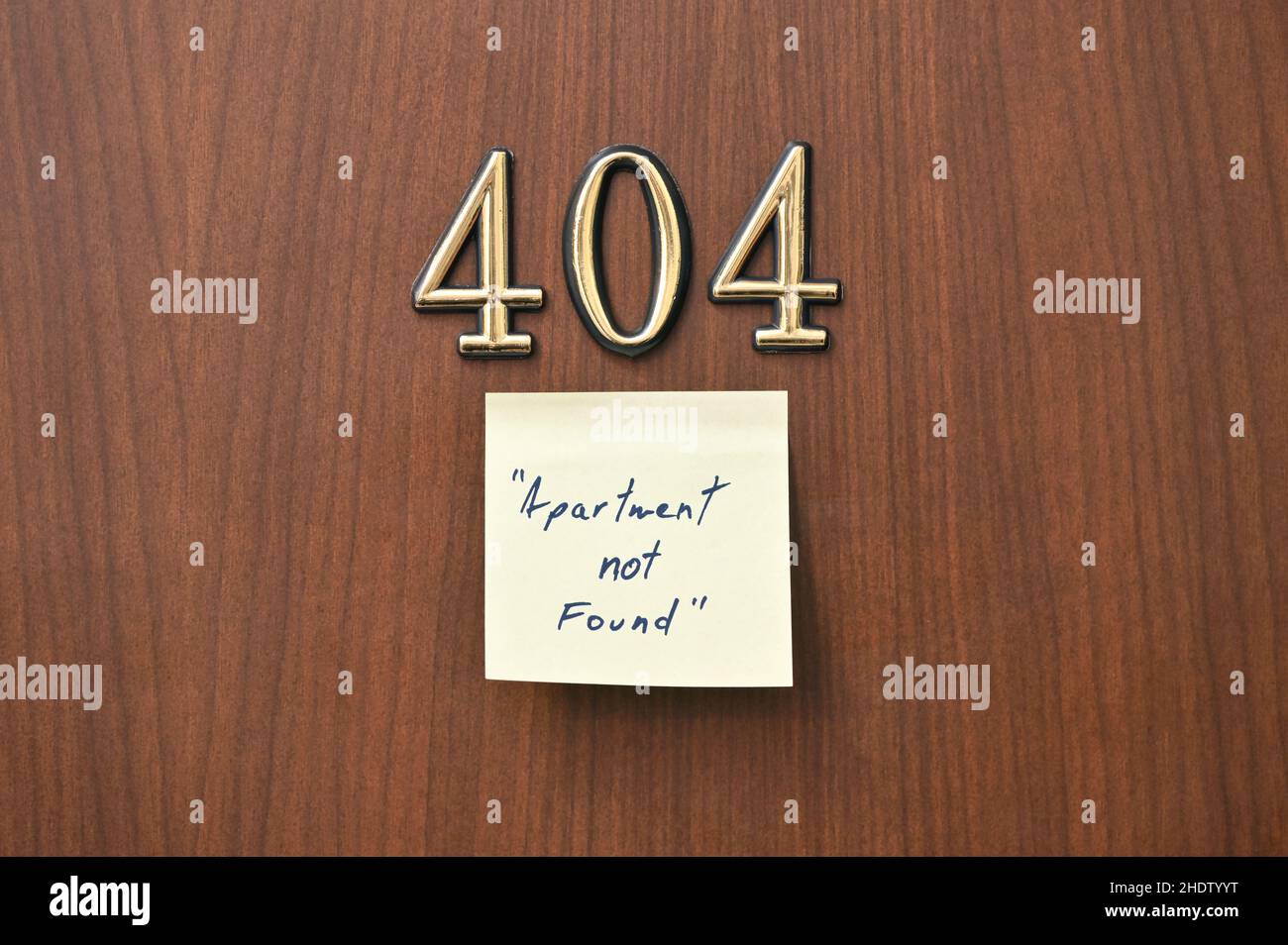 Ferienwohnung, 404, nicht gefunden, Wohnungen Stockfoto