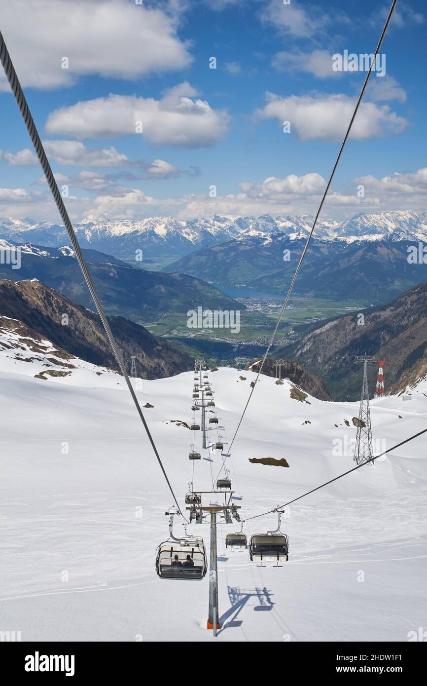 Seilbahn, Gondeln, kitzsteinhorn, Seilbahnen, Gondel, kitzsteinhorns Stockfoto