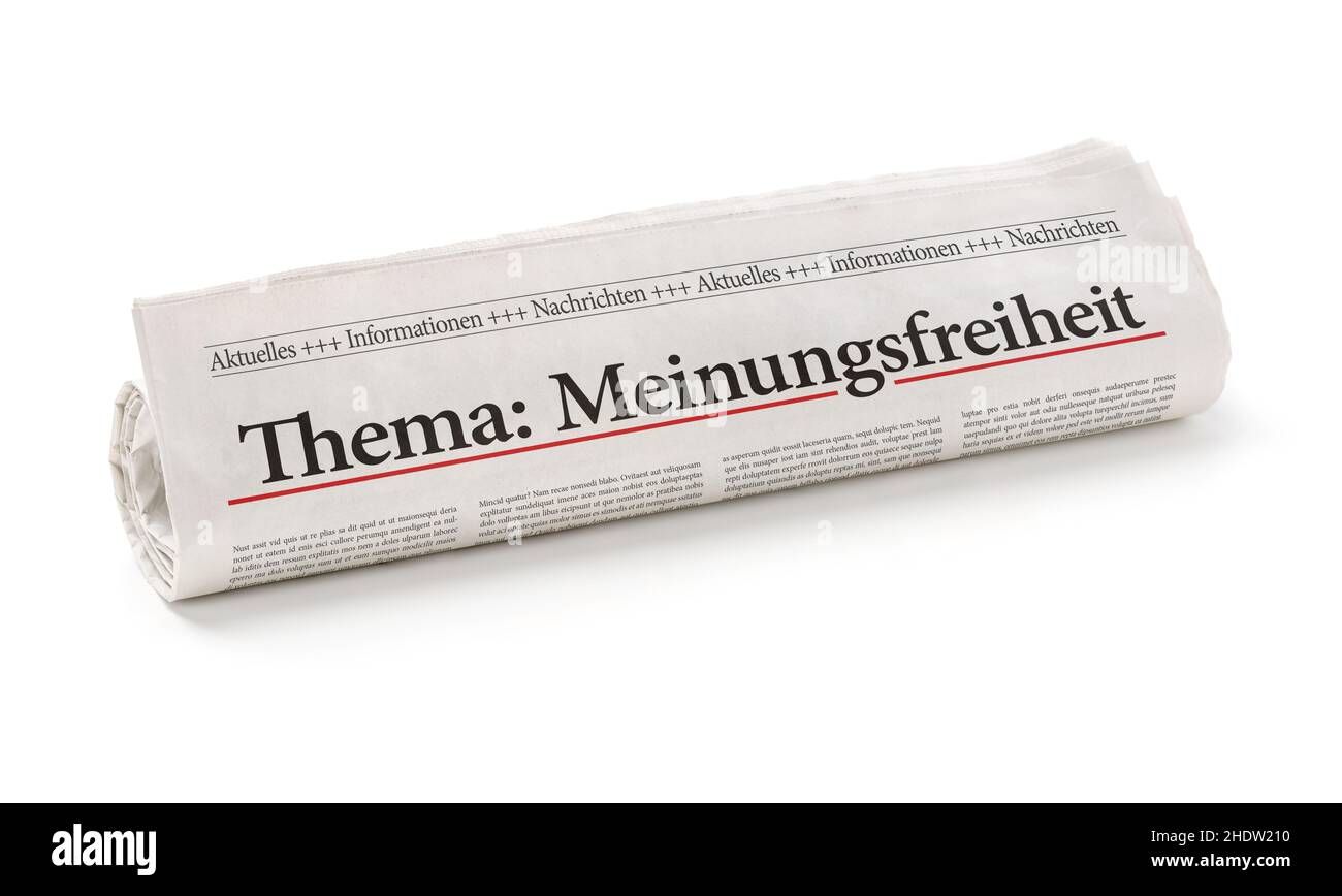Presse, Meinungsfreiheit, Unabhängigkeit, Meinungsfreiheit, Unabhängigkeit Stockfoto