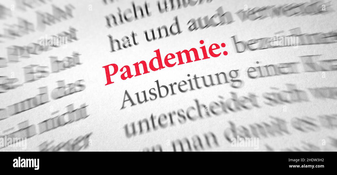 Pandemie, Pandemien Stockfoto