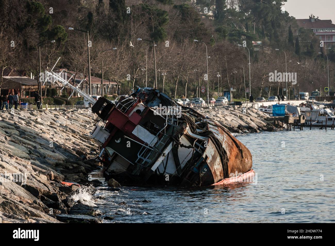 Schiffswrack, Wrack, istanbul, Schiffswracks, Wracks, istanbuls Stockfoto