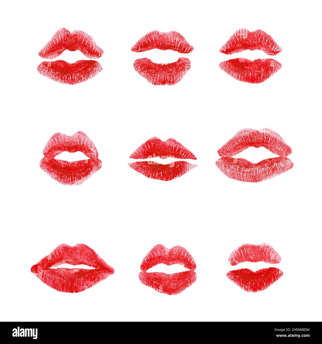 Lippenstift, Kuss, Lippen küssen, Lippenstifte, Küsse Stockfoto