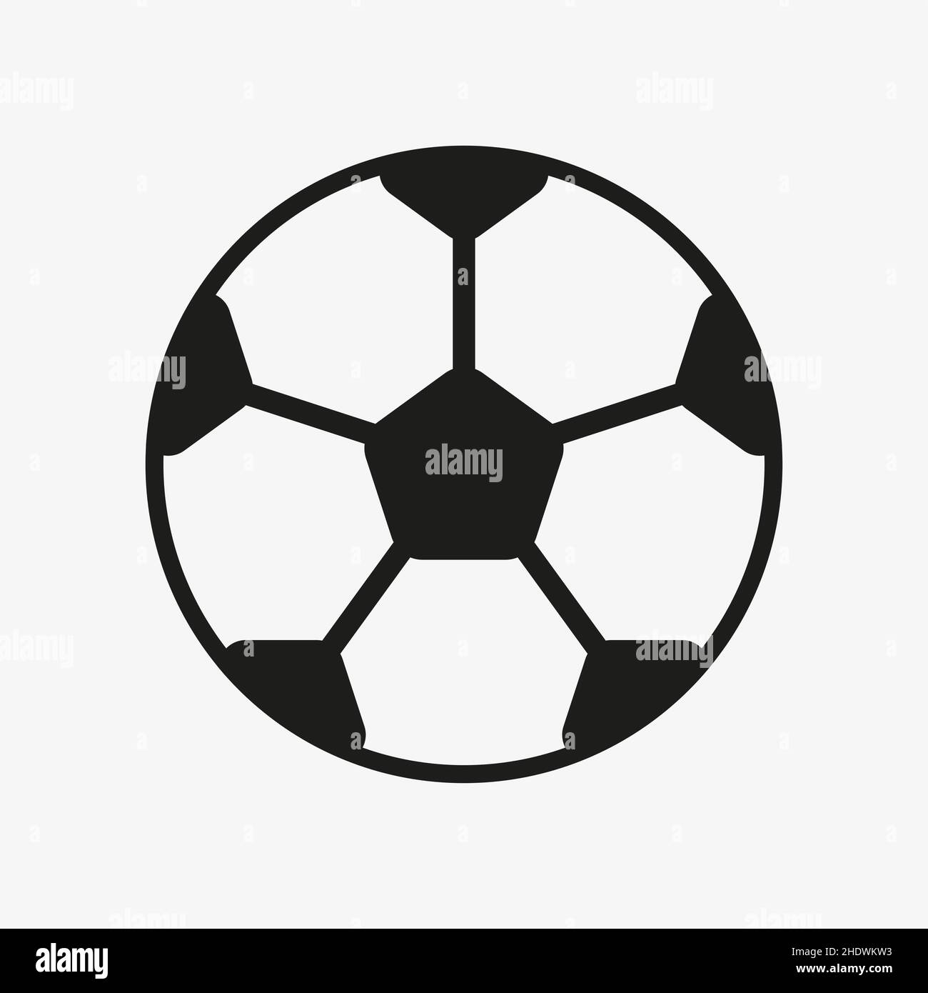 Einfaches Vektorsymbol eines Fußballs Stock Vektor
