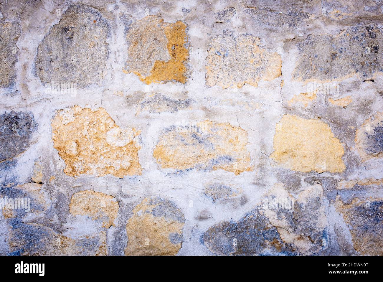 Verwittert, Steinmauer, Weide, Steinwände Stockfoto