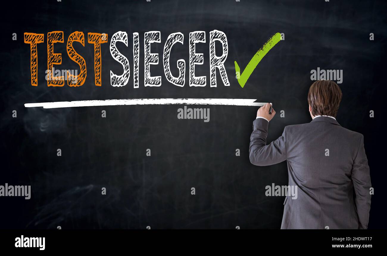 Prämie, Testsieger, Prämien Stockfoto