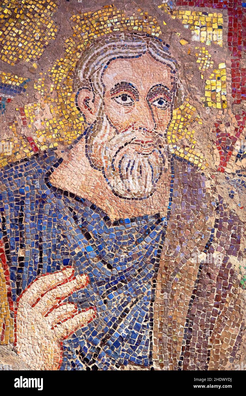 14th Jahrhundert Mosaik des Gewinns Abraham aus dem Gewölbe der ante Taufkapelle ( Südteil ), Basilika San Marco ( Markusdom ) Venedig, I Stockfoto