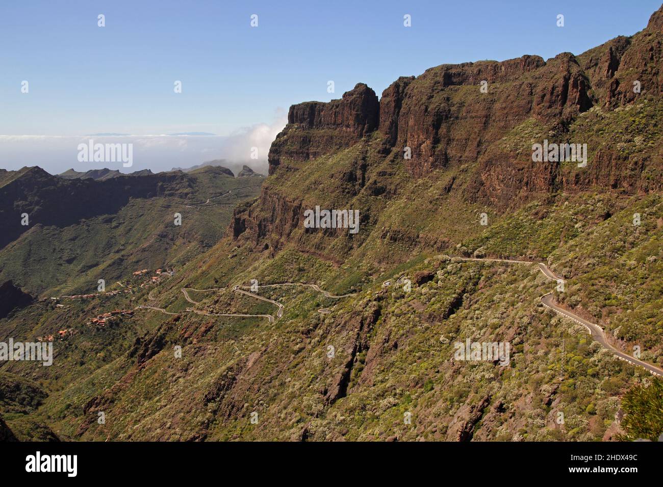 teneriffa, Serpentinen, teno-Berg, teneriffa Stockfoto