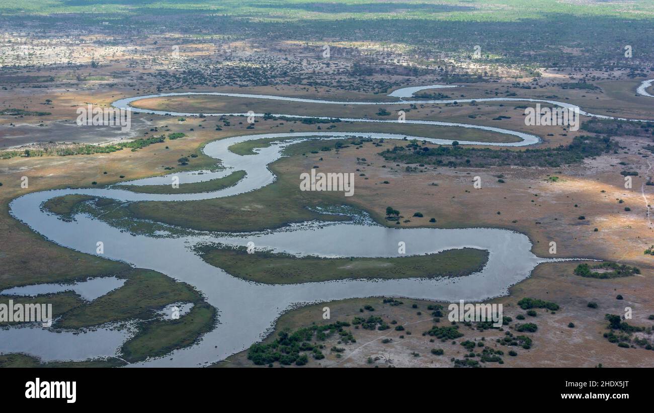 Okavango Delta, Binnendelta Stockfoto