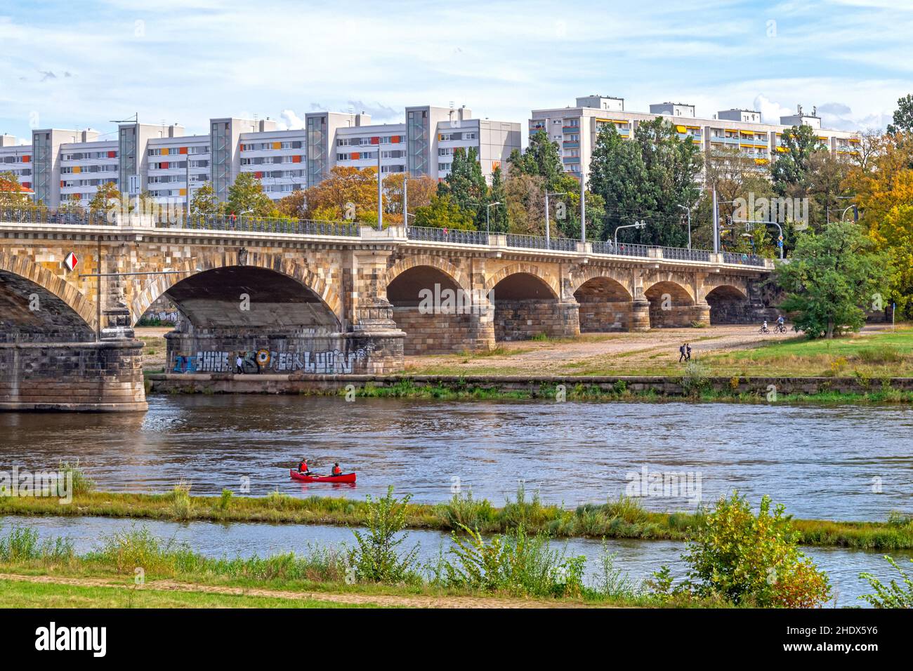 Brücke, gemeinderat, johannstadt, Brücken, gemeinderäuser Stockfoto