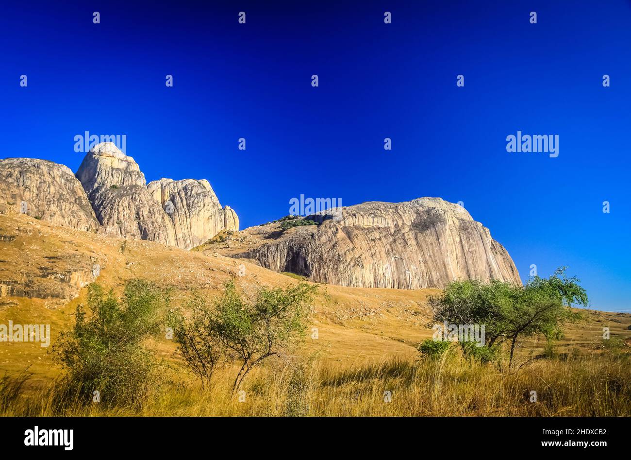 Bergkette, Andringitra Massiv , Bergketten Stockfoto