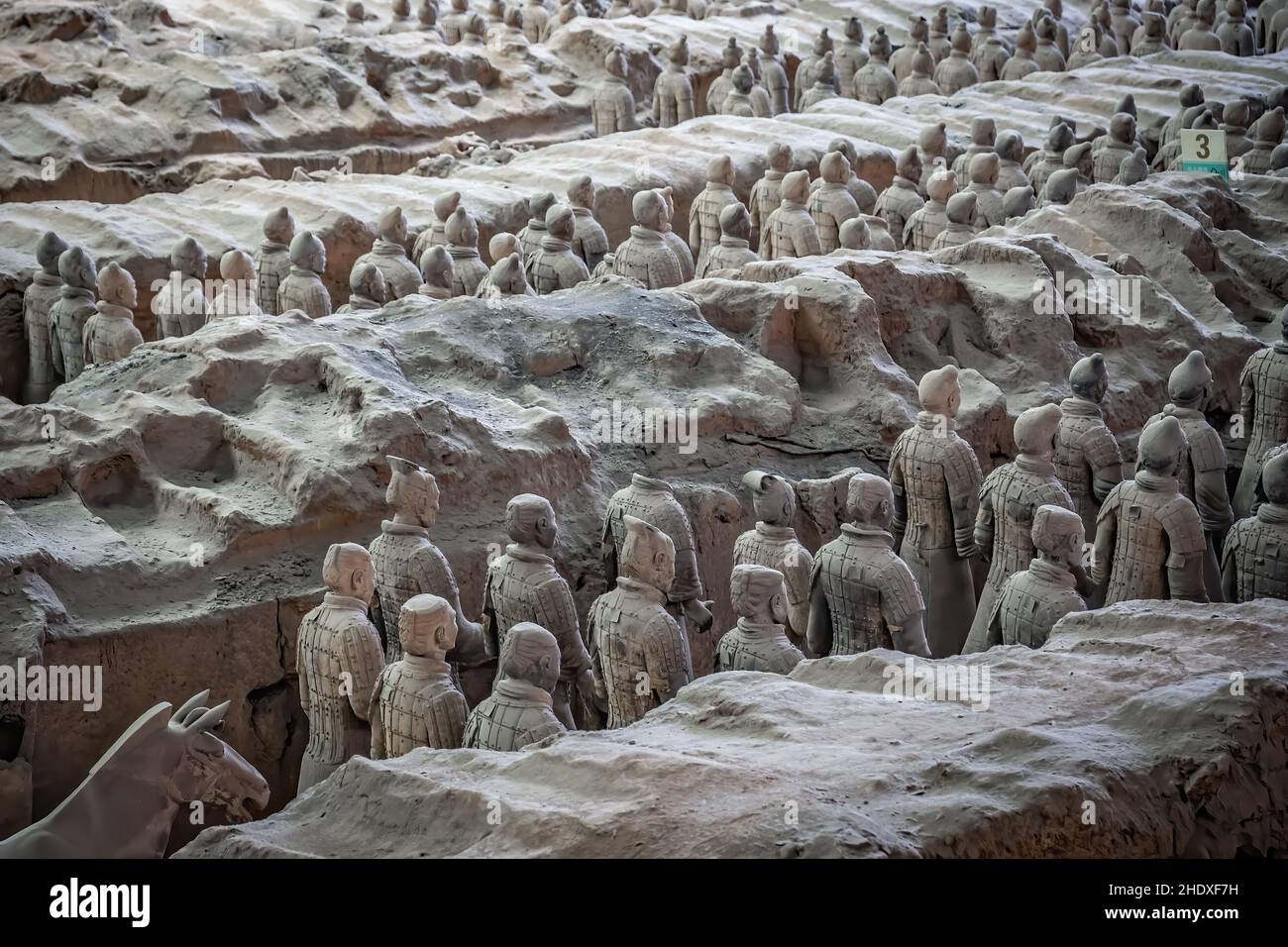 Gräber, Mausoleum qin shihuangdis, Terrakotta-Armee, Grab Stockfoto