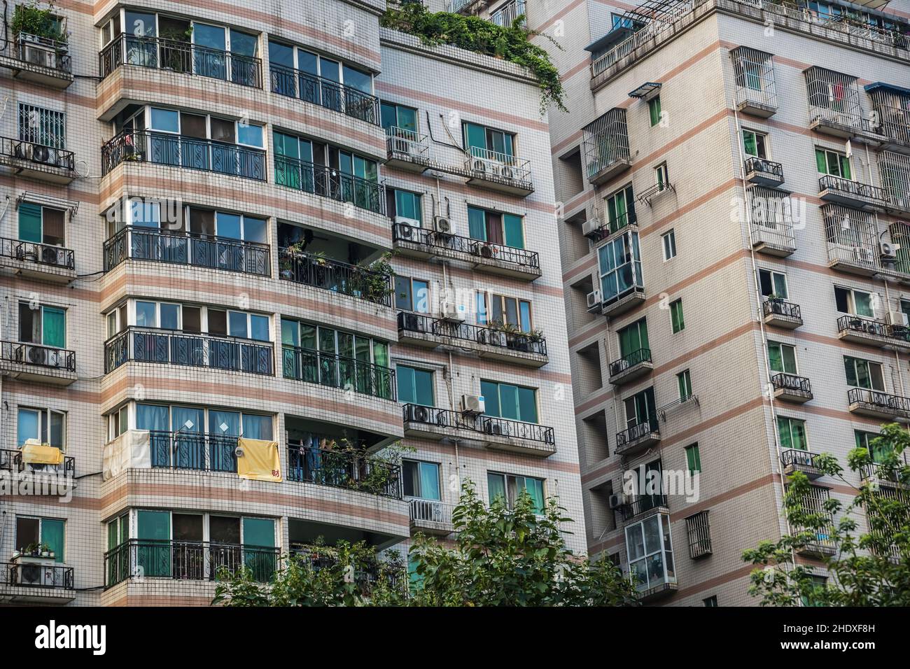 Haus, Mehrfamilien, chengdu, Häuser, Mehrfamilien Stockfoto