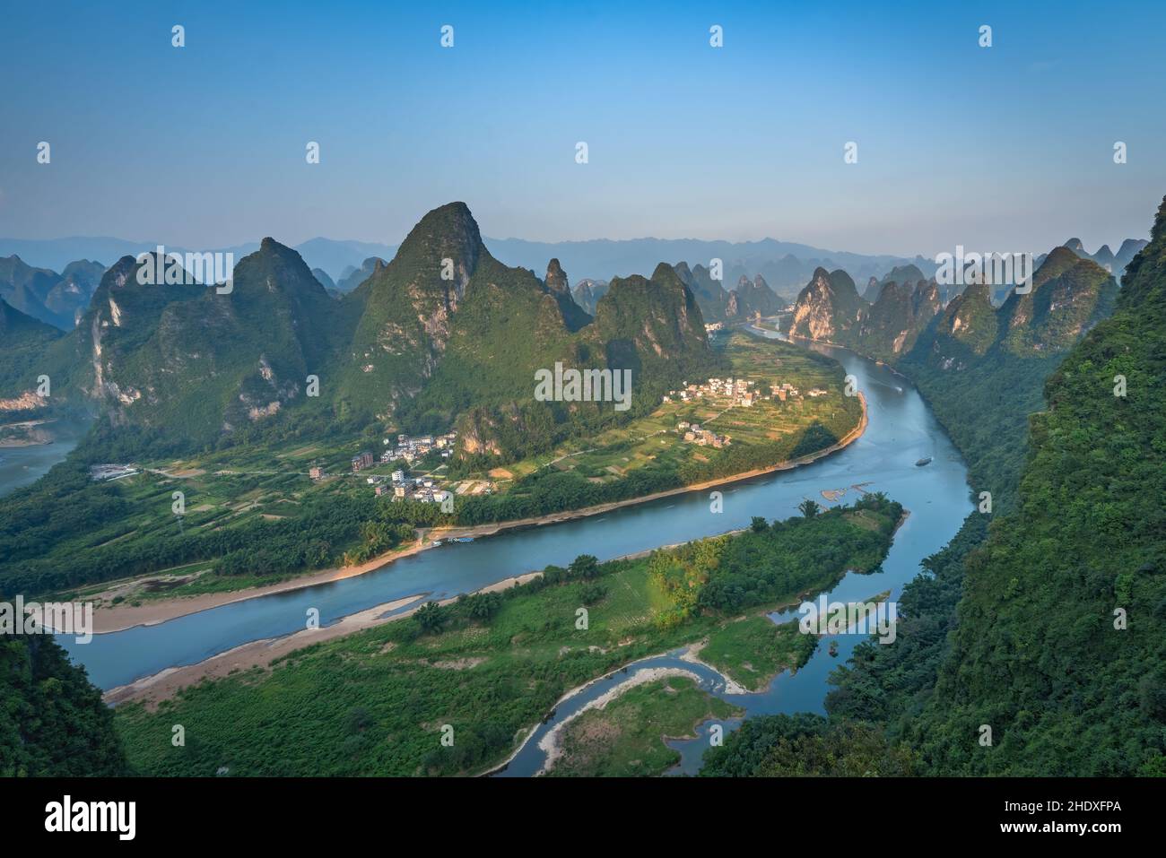 Berge, li Fluss, Kalksteinberge, Xianggong Berg, Berg, li Flüsse Stockfoto