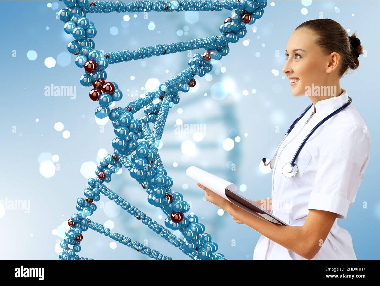 Genetische Forschung, Arzt, dna, genetische Forschung, Ärzte, dnas Stockfoto