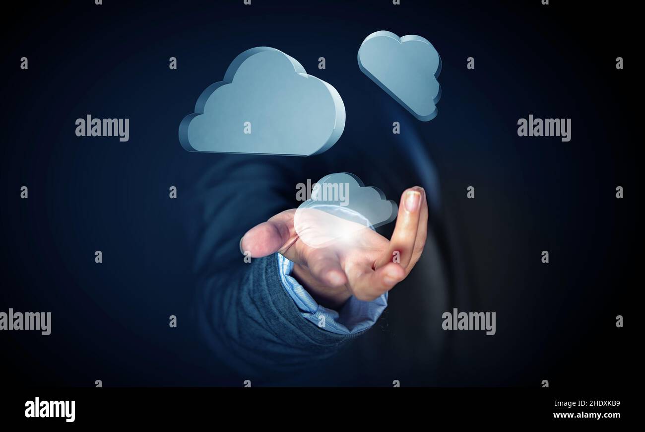 Daten, Cloud-Computing, Daten Stockfoto