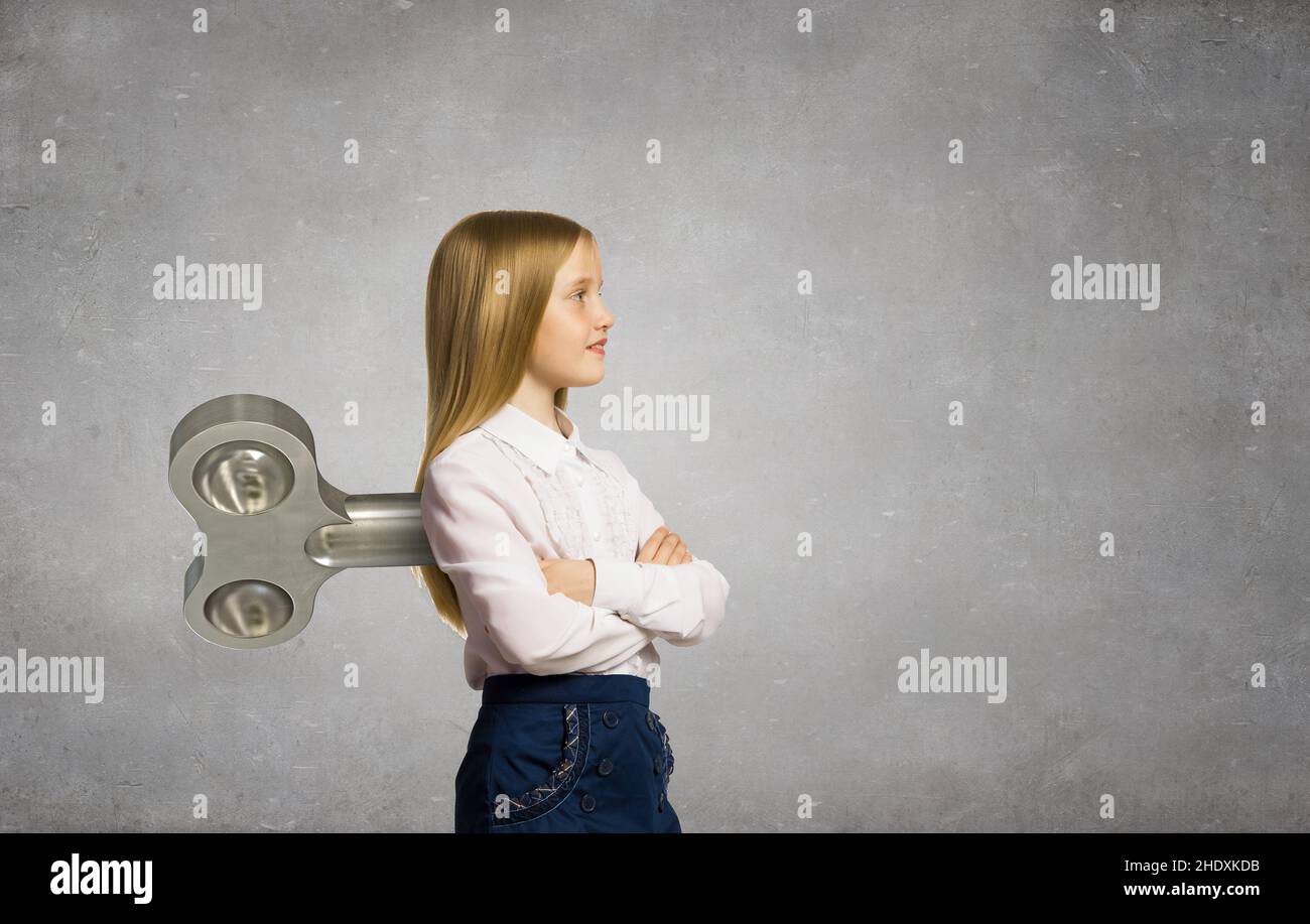 Mädchen, Kindheit, Windfiguren, Mädchen, Kindheiten, Kinder, Kinder, Kinder Stockfoto