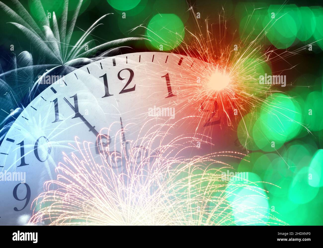 Silvester, Neujahr, Silvester, Neujahr Stockfoto