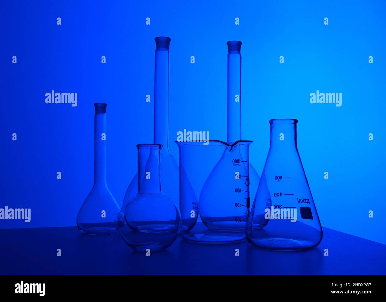 Kolben, Labor, erlenmeyer, Kolben, Labors, erlenmeyers Stockfoto