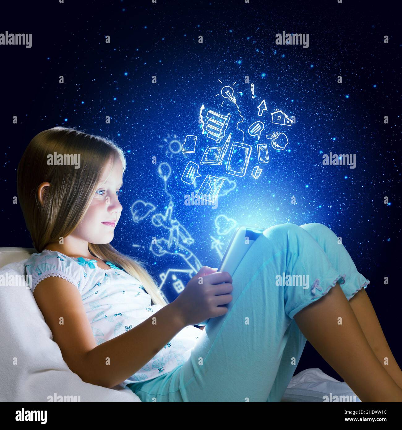 Fantasie, Wünsche, elektronisches Buch, Fantasien, Wunsch, Elektronische Bücher Stockfoto