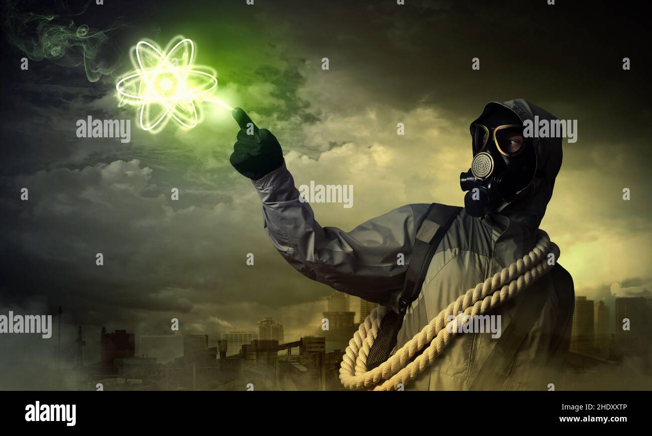 Chemische Waffen, Atomkrieg, nukleare Katastrophe Stockfoto