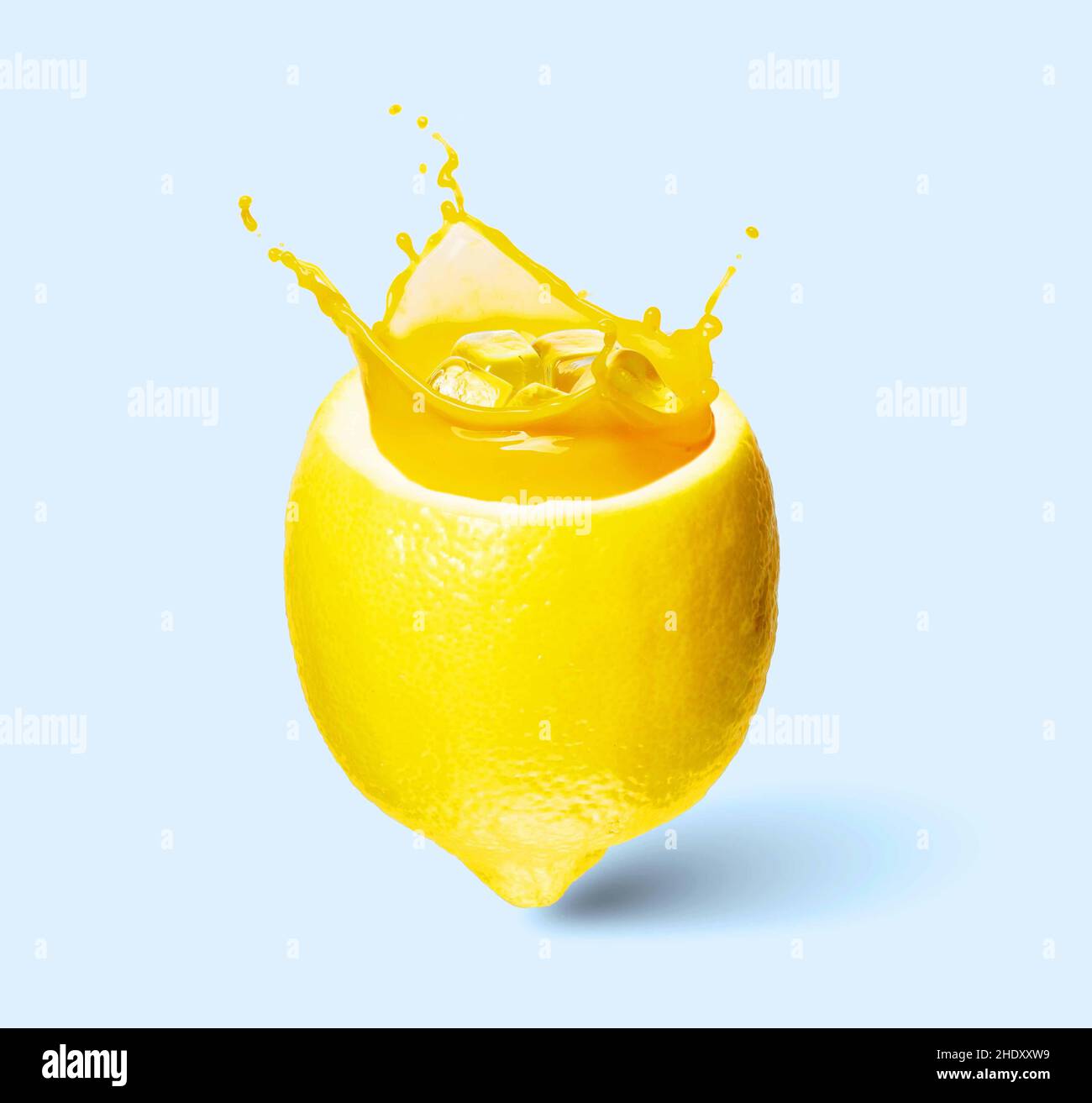 Erfrischung, Eiswürfel, Zitrone, Erfrischungen, Eiswürfel, Zitronen Stockfoto