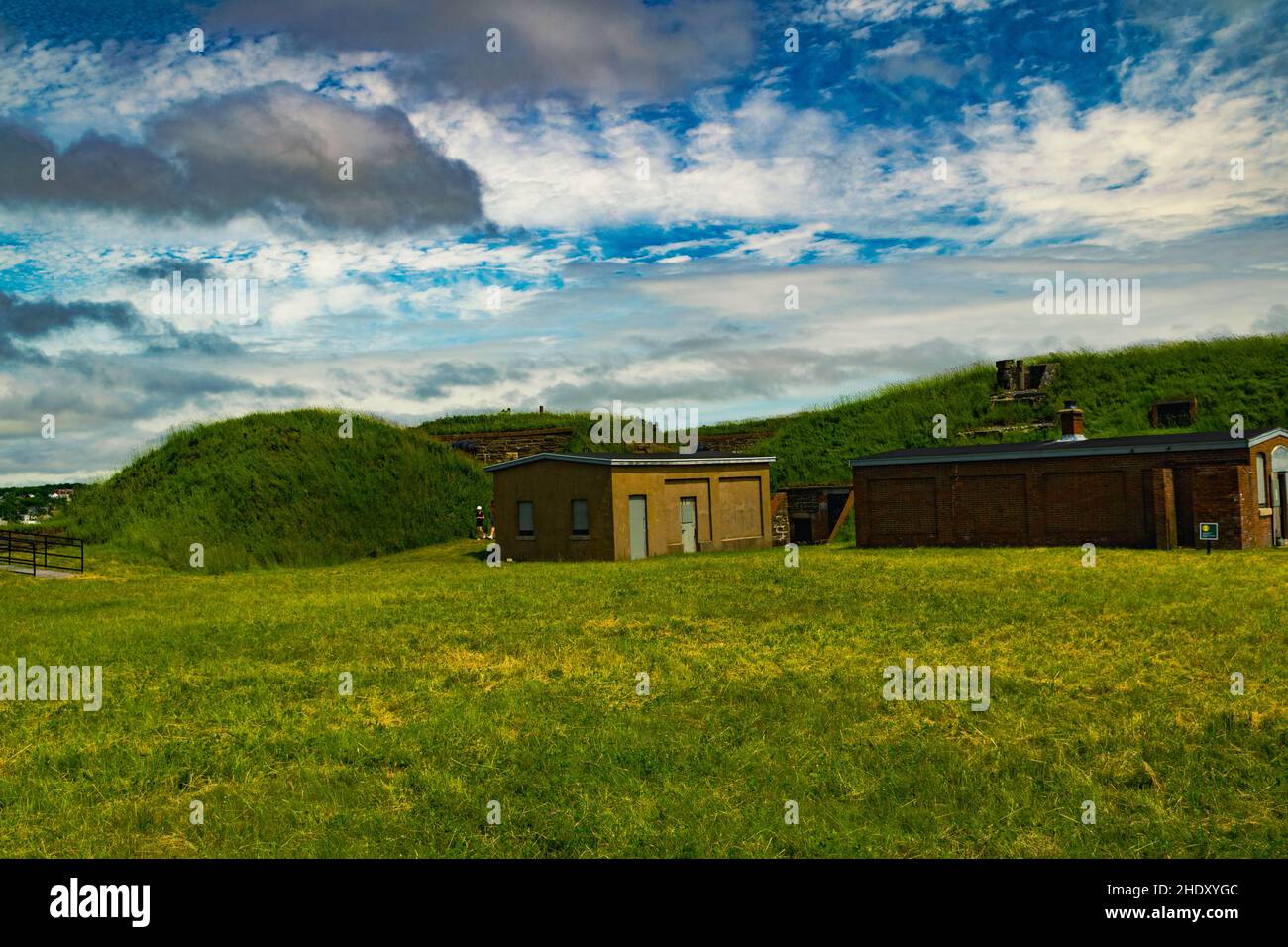 Das Innere von Fort charlotte auf der Insel georges Stockfoto