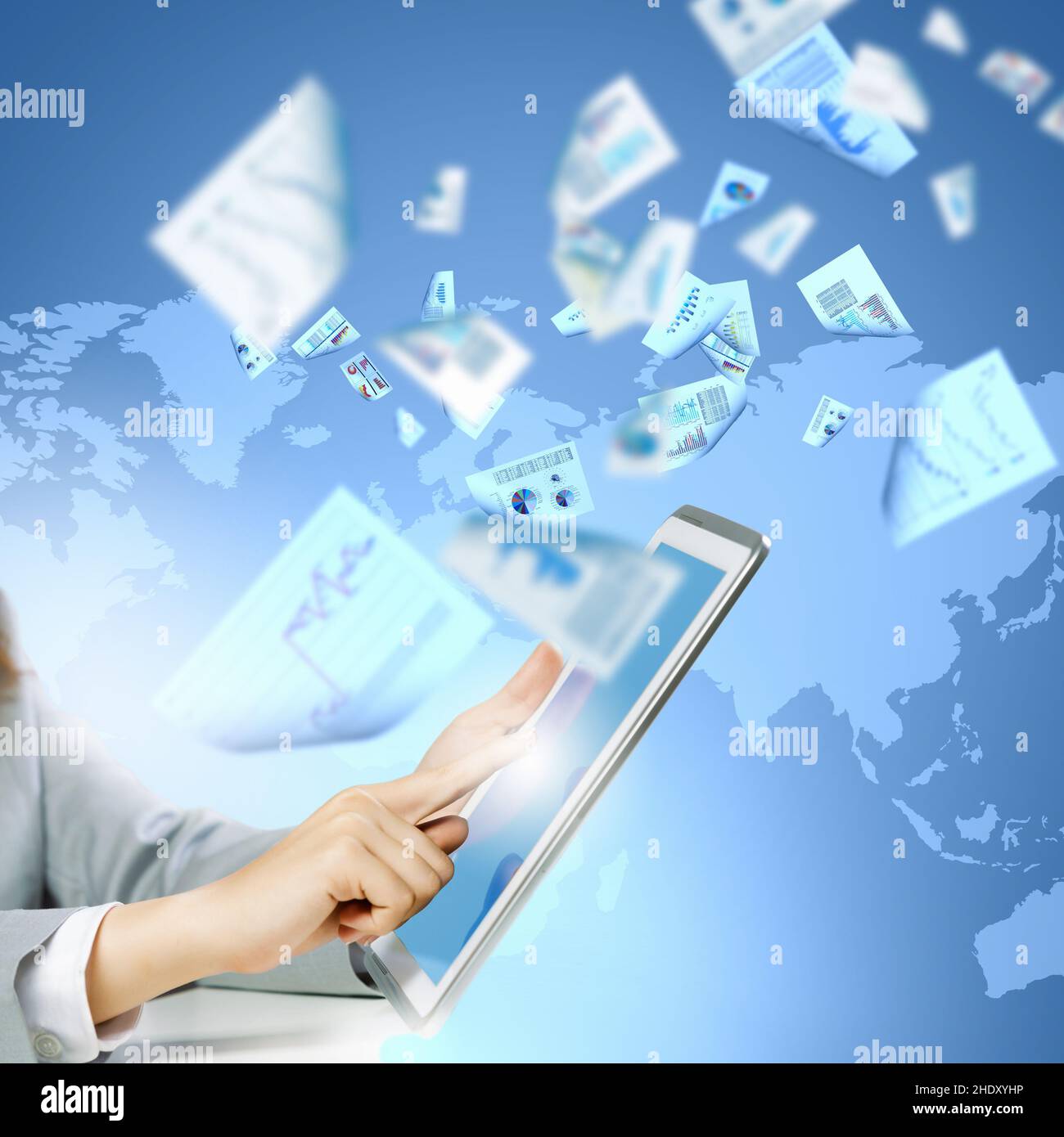 Daten, digital, Datenkommunikation, senden, Daten, Digitalisiert, sendet Stockfoto