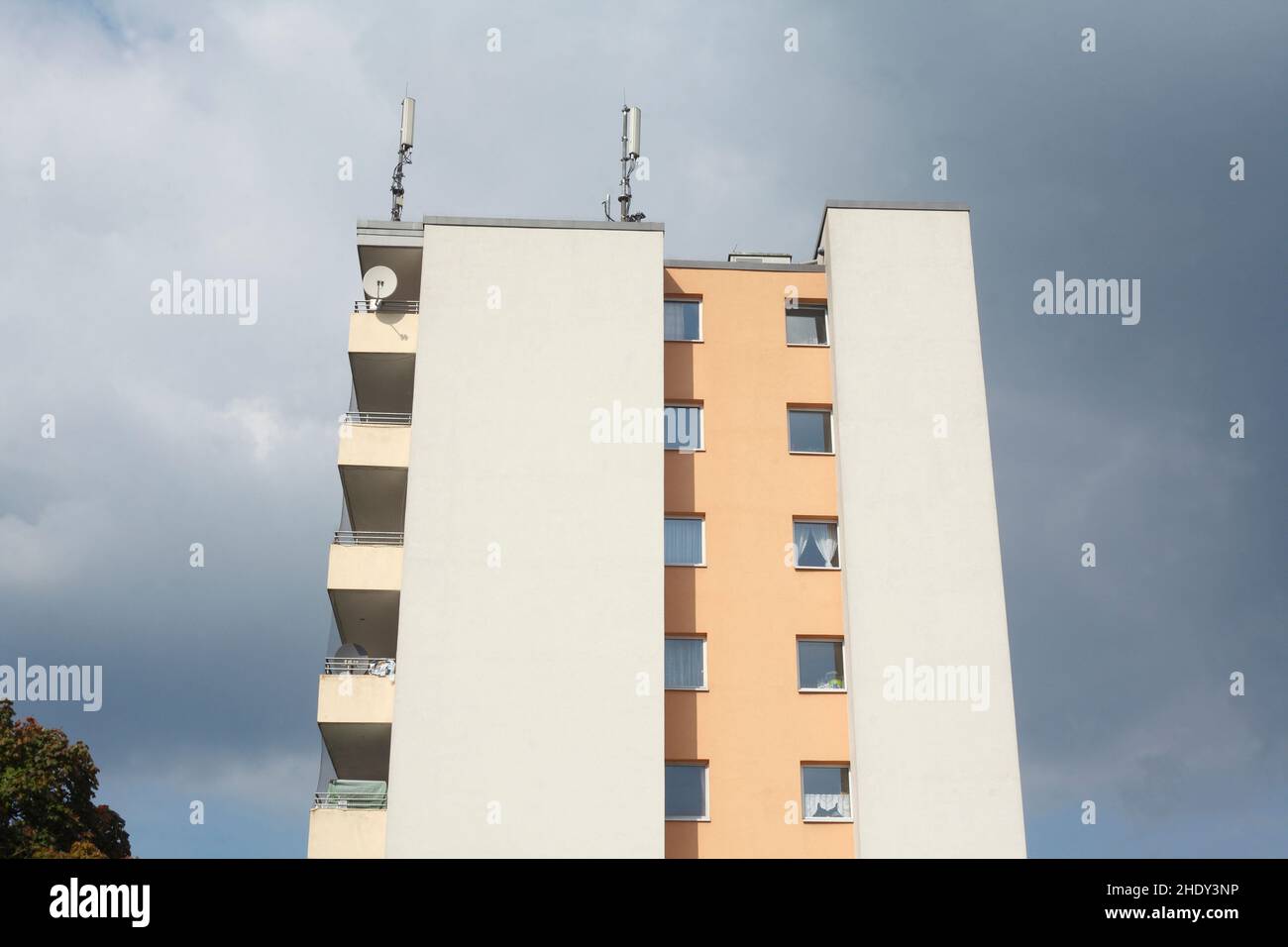 Wolkenkratzer, Mietshaus, Vorort, Hochhaus, Wolkenkratzer, Mietshäuser, Vororte Stockfoto