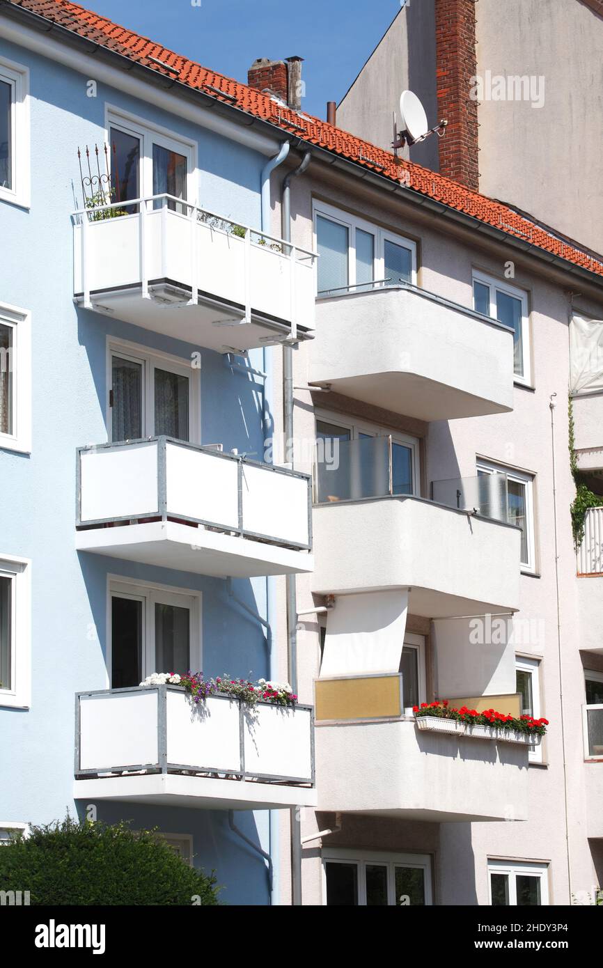 Haus, Mehrfamilien, Wohnung, Häuser, Mehrfamilien, Appartements Stockfoto