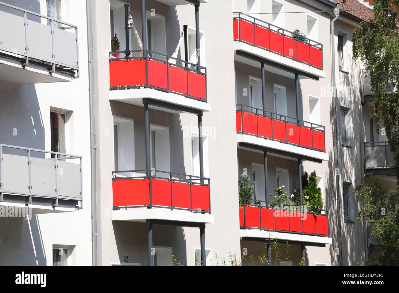 Reihenhaus, Mehrfamilienhaus, Wohnung, Reihenhäuser, Mehrfamilienhaus, Appartements Stockfoto