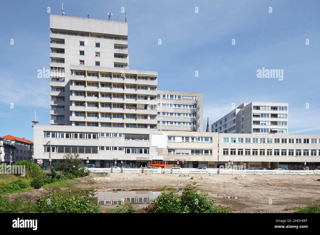 Mietshaus, Baustelle, Mietskaserne, Baustellen, Baustelle, Standorte Stockfoto