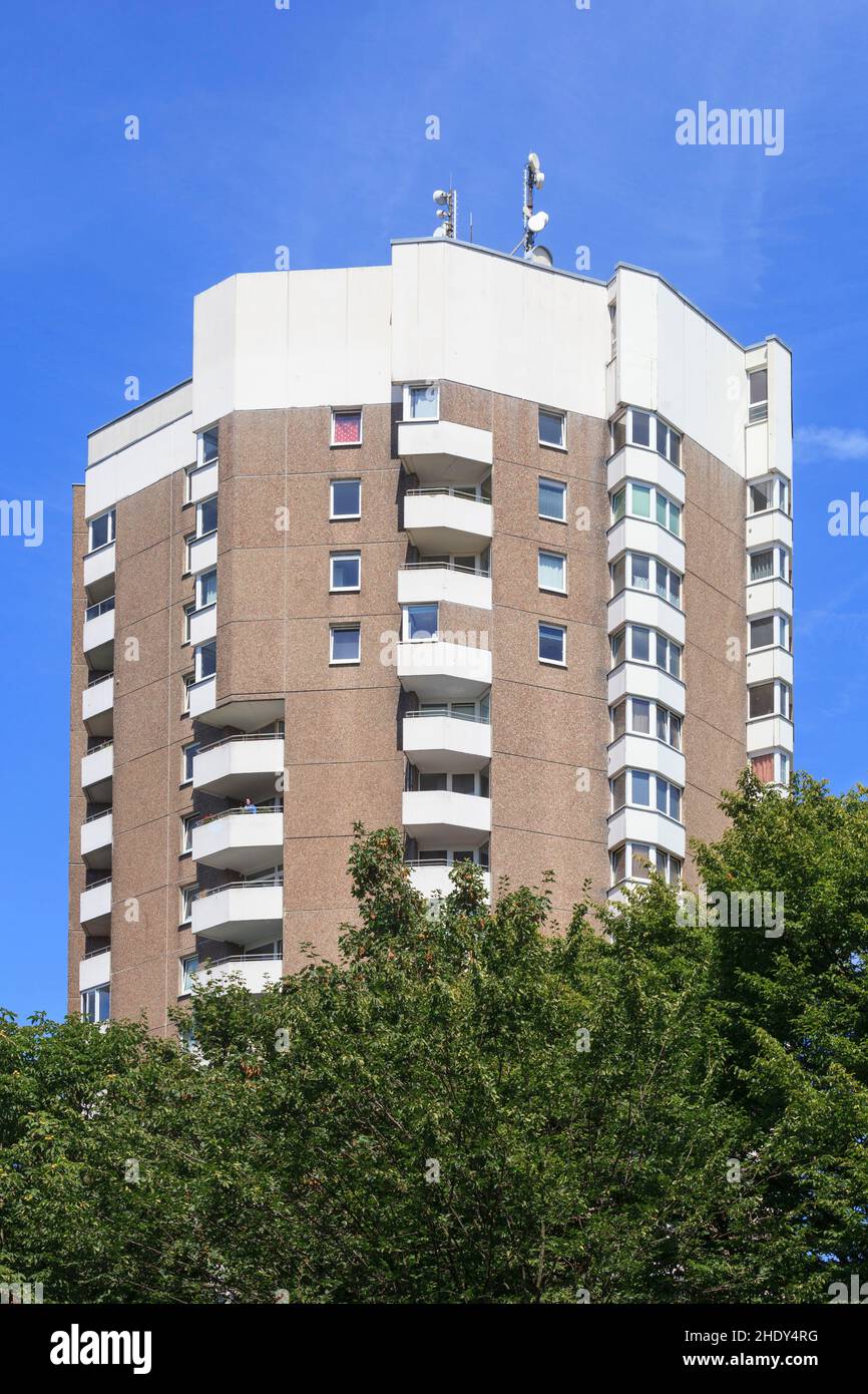 Mietshaus, Wohngebäude, Vorort, Mietshäuser, Wohngebäude, Vororte Stockfoto