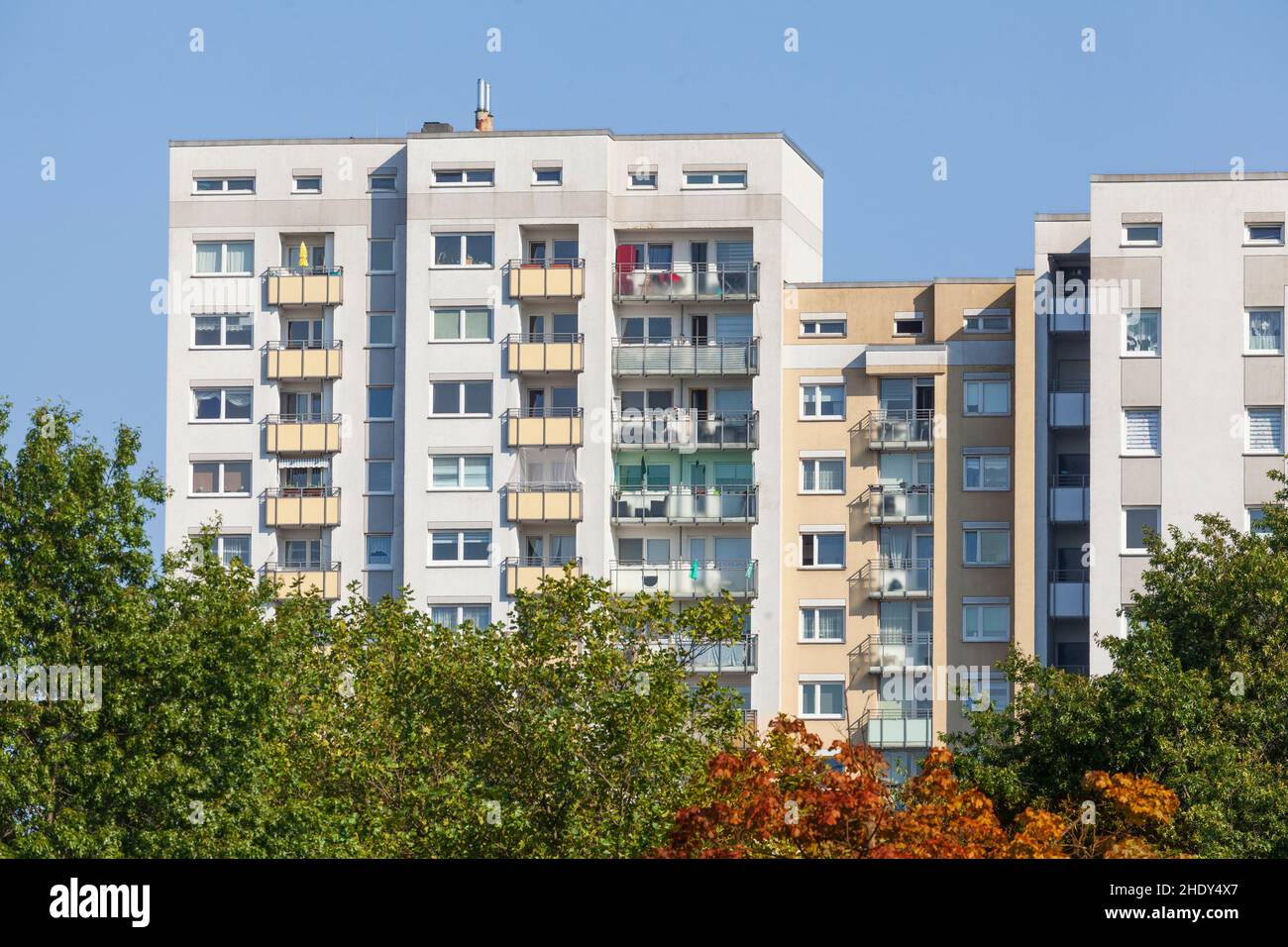 Wolkenkratzer, Wohnung, Mietshaus, Hochhaus, Wolkenkratzer, Apartments, Mietshäuser Stockfoto