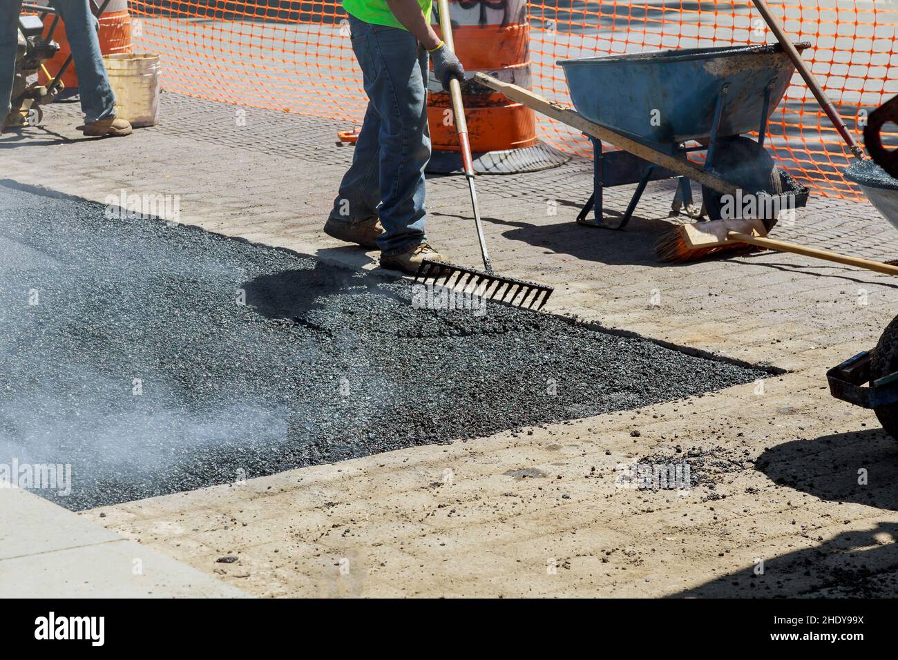 Teer, Teer, Asphalt, Straßenbelag, Asphalt Stockfoto