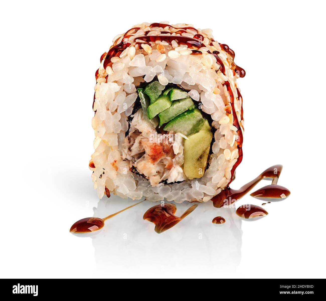 Sushi, Brötchen von innen heraus, Uramaki, sushis, Uramakis Stockfoto