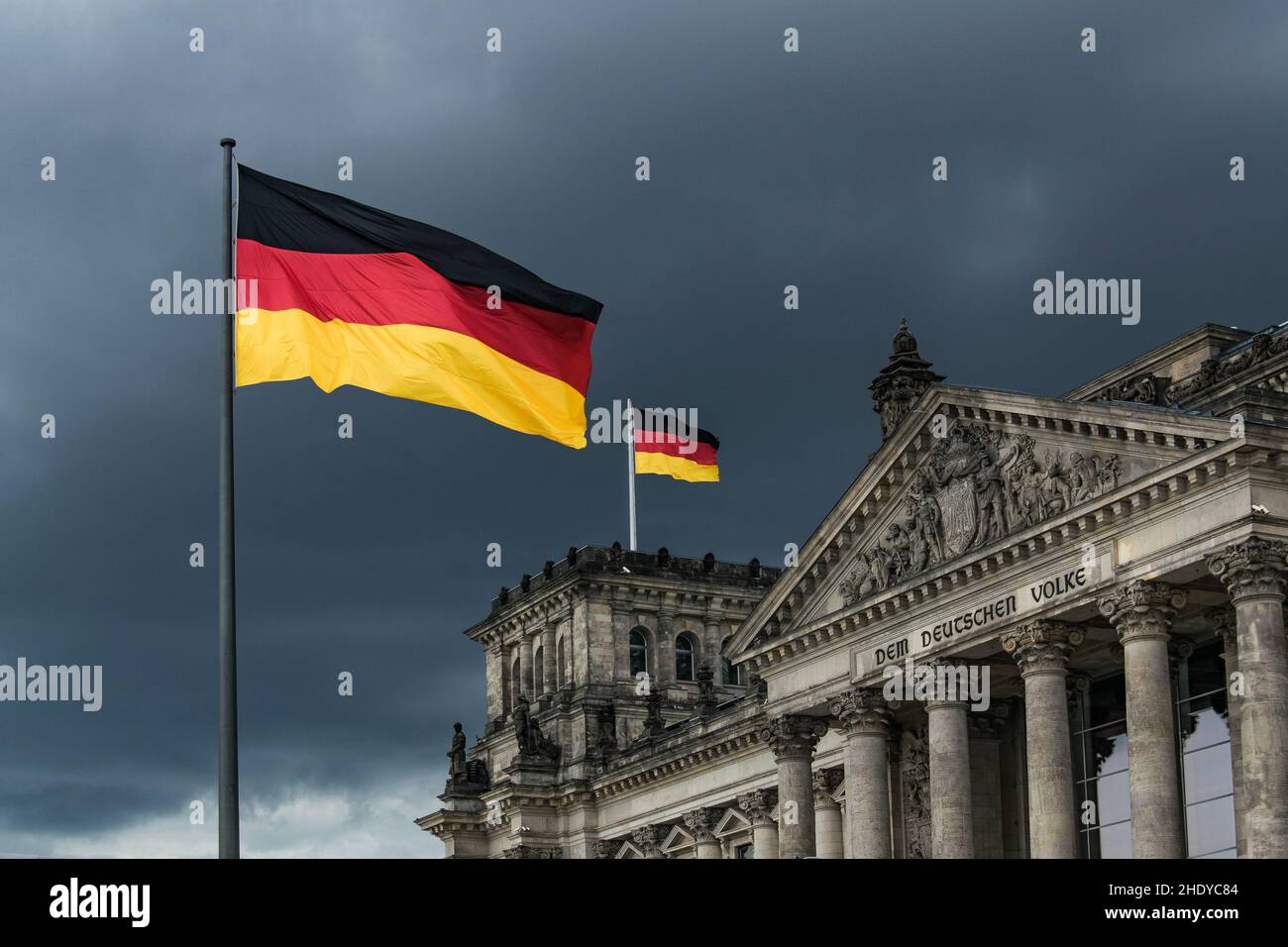 deutschland, parlament, deutsche Flagge, deutschland, Parlamente, deutsche Flaggen Stockfoto