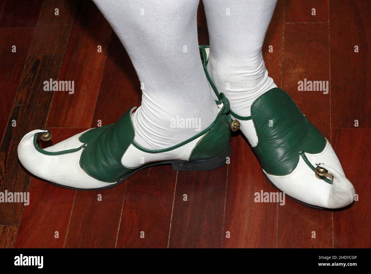 Elfschuhe, Harlekin-Schuhe Stockfoto