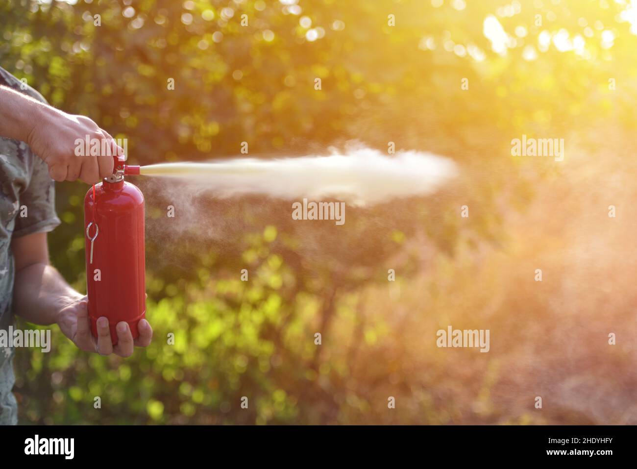 Löschen, Feuerlöscher, Deltes, Feuerlöscher Stockfoto