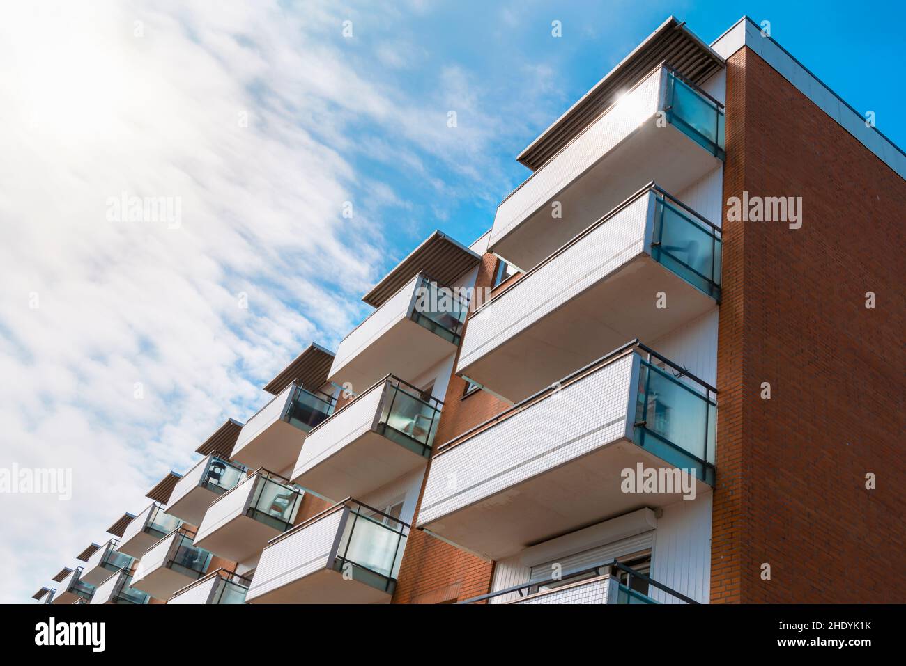 Wohnung, Mietshaus, Wohnungen, Mietshaus Stockfoto