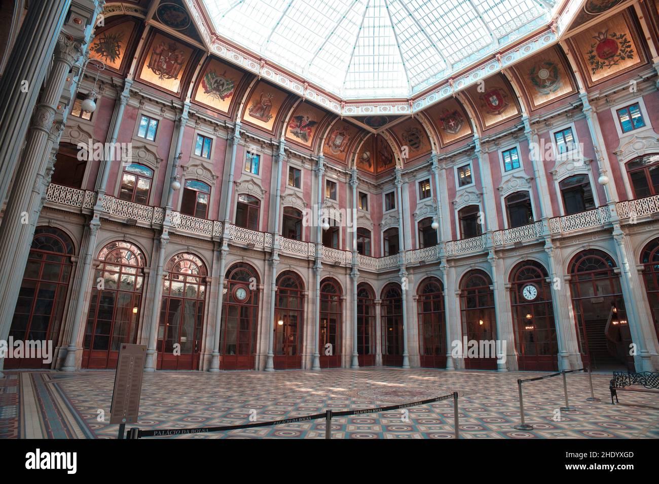 Bolsa Palace, Porto, Innenhof Stockfoto