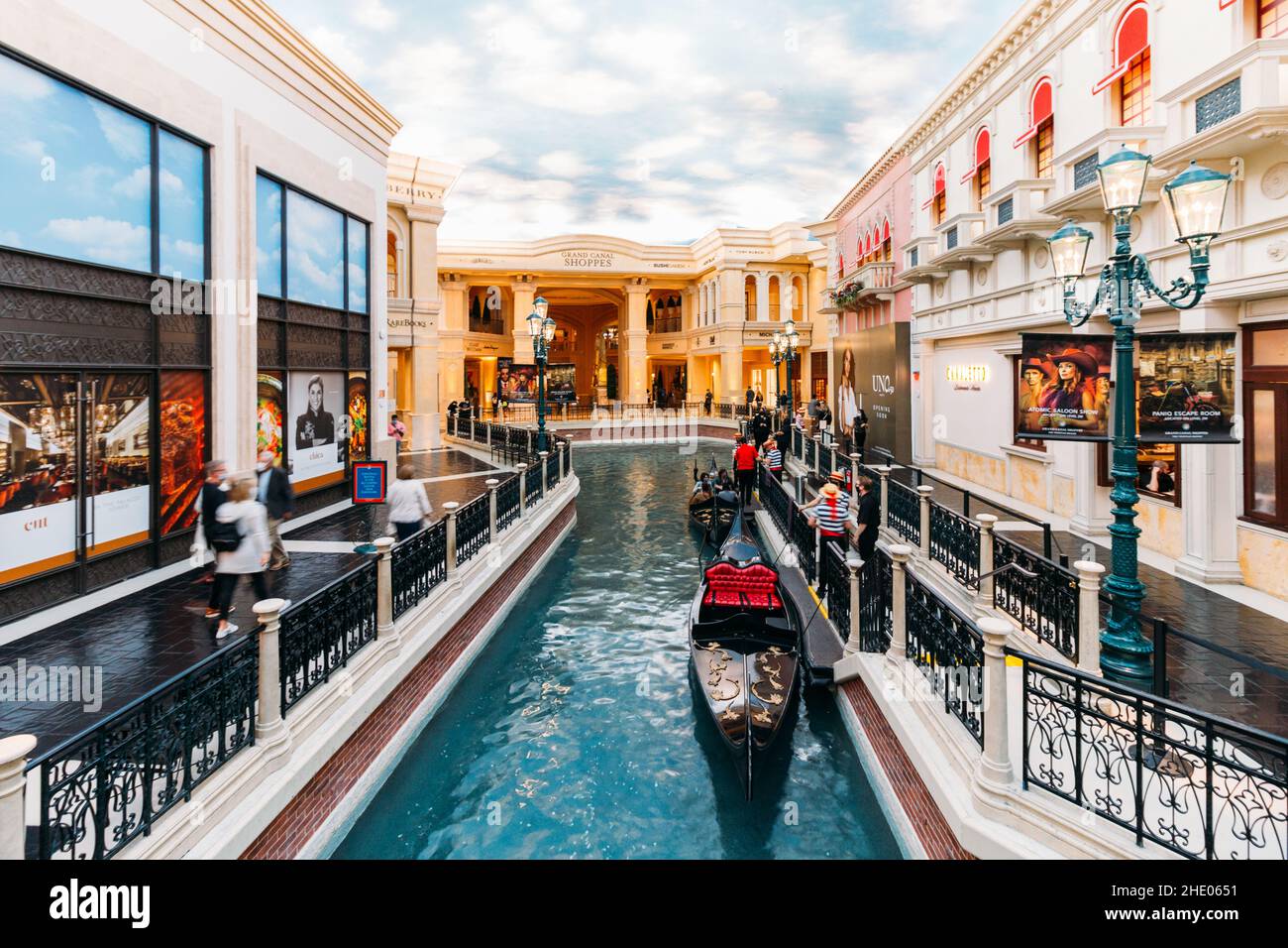 Szenische Aufnahme des Innenraums des Venetian Casino in Las Vegas, Nevada, USA Stockfoto
