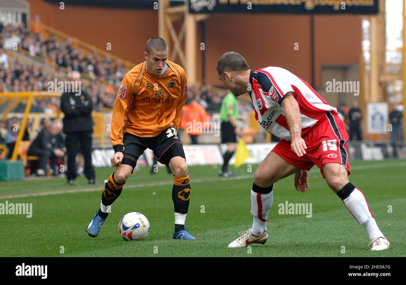 Fußballer Michael Kitly Wolverhampton Wanderers gegen Southampton bei Molineux 31/03/2007 Stockfoto