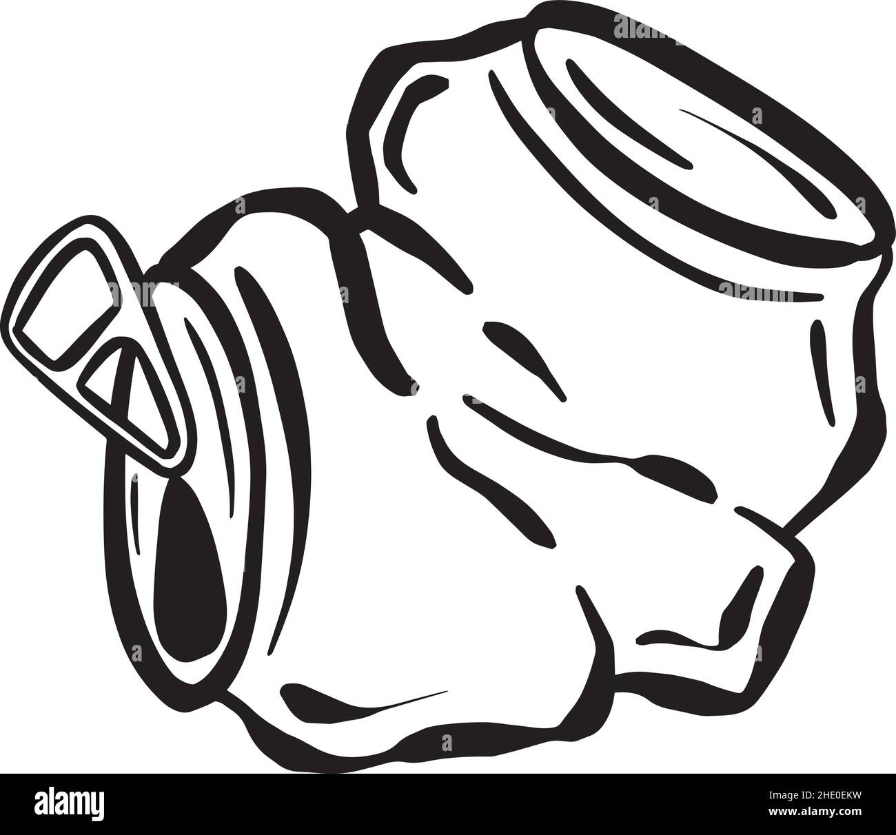 Zerquetschte Soda Cola Dose oder Aluminium Dose Cartoon Logo Maskottchen  Stock-Vektorgrafik - Alamy