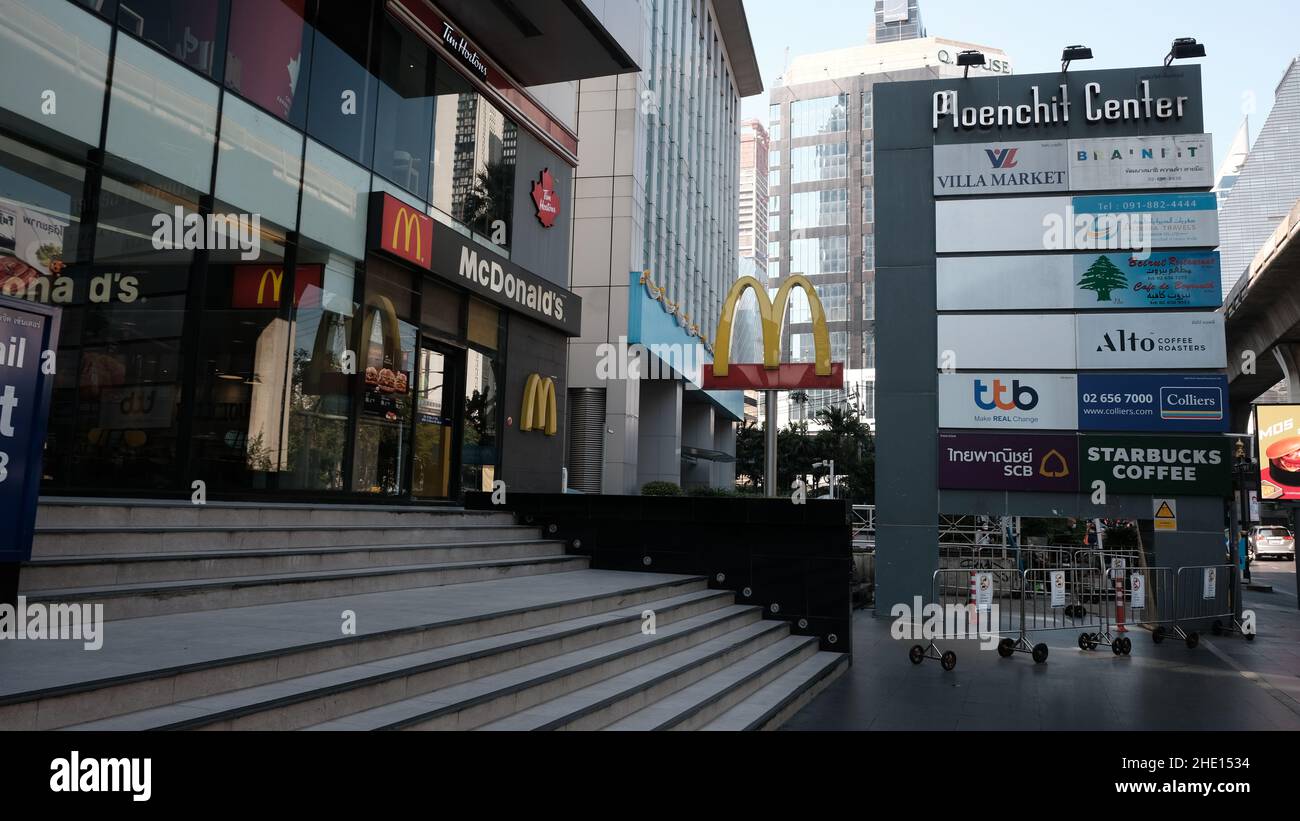 McDonalds Ploenchit Center Sukhumvit Road, Khlong Toei, Bangkok Thailand Stockfoto