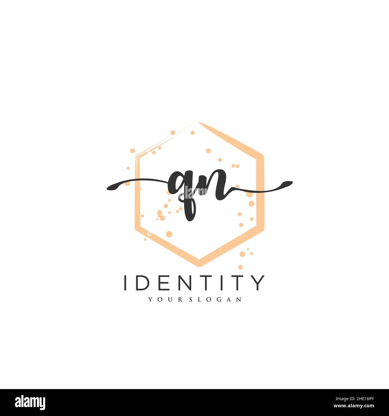 QN Handschrift Logo Vektor Kunst der ersten Unterschrift, Hochzeit, Mode, jewerly, Boutique, Blumen und botanische mit kreativer Vorlage für jedes Unternehmen Stock Vektor