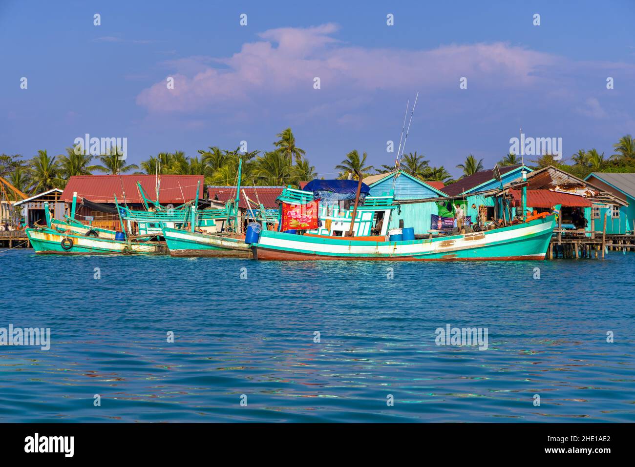 Fischerdorf auf Koh Rong Island, Kambodscha Stockfoto